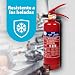 Smartwares Extintor de Polvo Seco, 1 KG, Resistencia al Fuego ABC