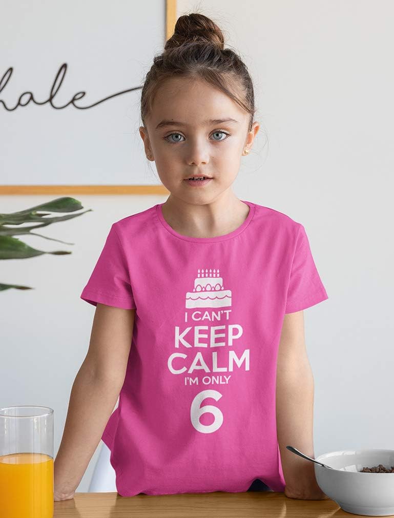Tstars Birthday Cake Shirt I Can't Keep Calm I'm 6 Children's Cute Kids T-Shirt