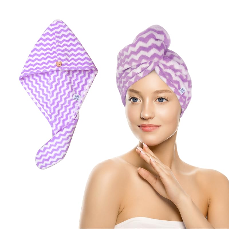 iota® Microfiber Women Hair Warp Towel Super Quick-Drying Microfiber 500 GSM Bath Towel Hair Dry Cap Salon Towel Microfiber Hair Towel Wrap for Women (Color Purple) (B09XK5VNB8) Amazon Price History, Amazon Price Tracker