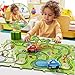 Bennol Toddler Toys Gifts for 2 3 4 5 Year Old Boys, 56pcs Jigsaw Puzzle Race Track Car Set for Kids Boys Toddlers 1-3 2-4 3-5 4-6, Puzzle Tracks Car Toys Gifts for 2 3 4 5 Year Old Boy Kid