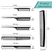 6 Pieces Carbon Fiber Hair Combs Set, General Styling Grooming Combs, Anti Static Heat Resistant Hairdressing Comb, Fine and Wide Tooth Hair Barber Rat Tail Comb