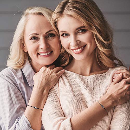 VU100 Pinky Promise Distance Matching String Initial R BFF Bracelets for 2 Women Girls Alphabet Letter Love Heart Charm Wish Couple Best Friend Friendship Mom Daughter Jewelry Gifts Mother's Day - Image 6