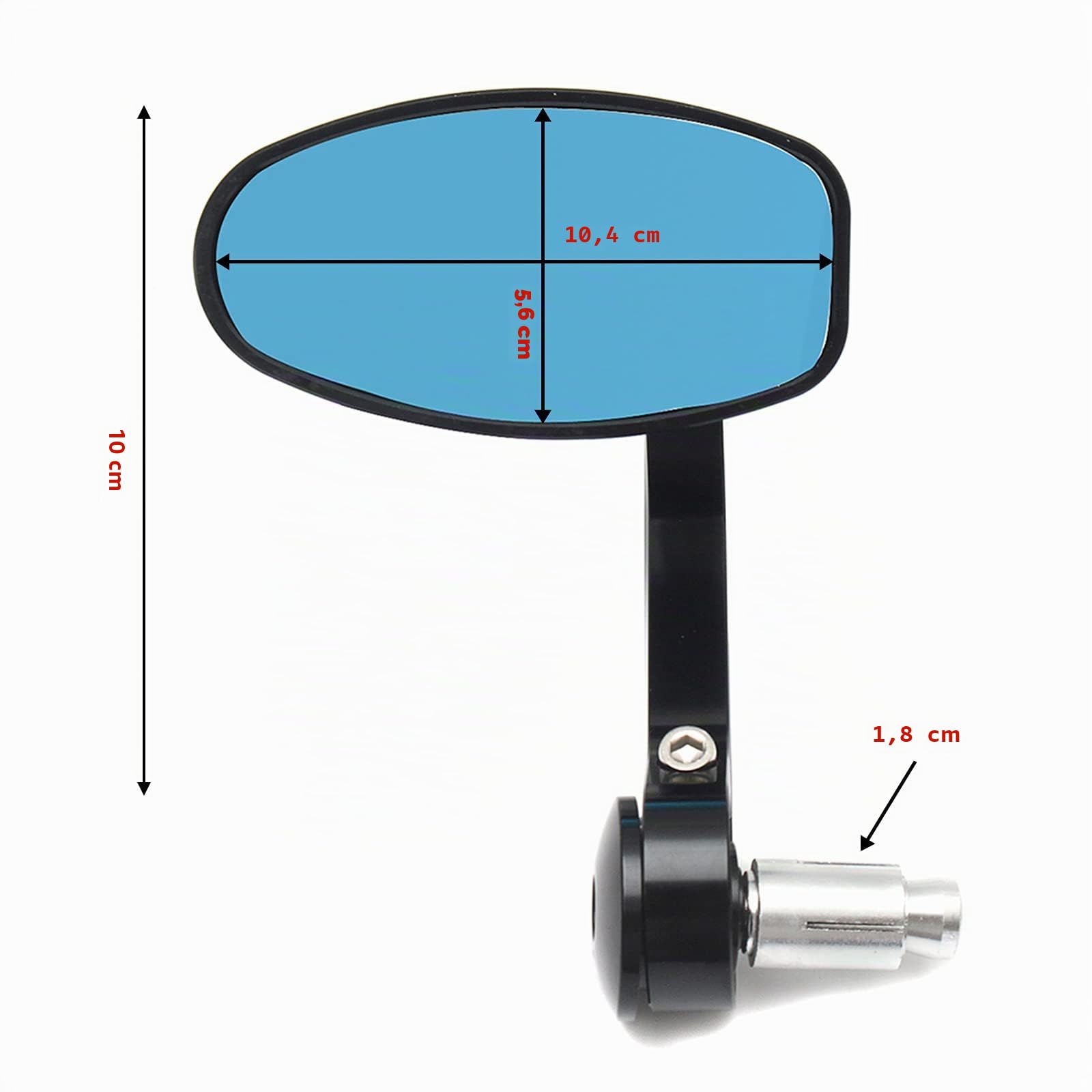 Lot de 2 rétroviseurs portables CNC d’embout de guidon de moto pour Street Triple