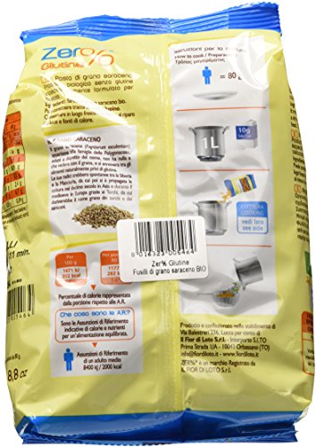 Zer% Glutine Fusilli di Grano Saraceno, 250g