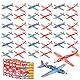 CJBIN Styroporflieger Kinder, 36 Stück Gleitflugzeuge Set, Styropor Flugzeuge für Kinder, Flieger Kinder, Gemischte Einzeln Verpackte Gleitflugzeuge für Kindergeburtstag Gastgeschenke