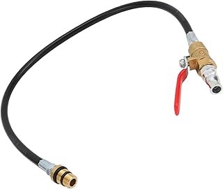 Car Engine Air Valve Holder Pressure Pipe, M12/M14 to 1/4 NPT Valves Spring Tool with Ball Valve, Cylinder Leakage Tester