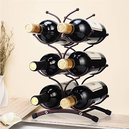 Soporte para botella de vino de hierro para encimera miniatura 3