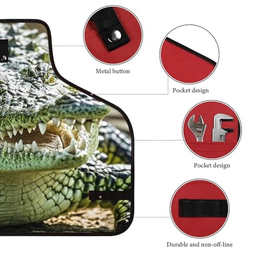 Delantal multiusos con diseño de cocodrilo y patrón pirata miniatura 3