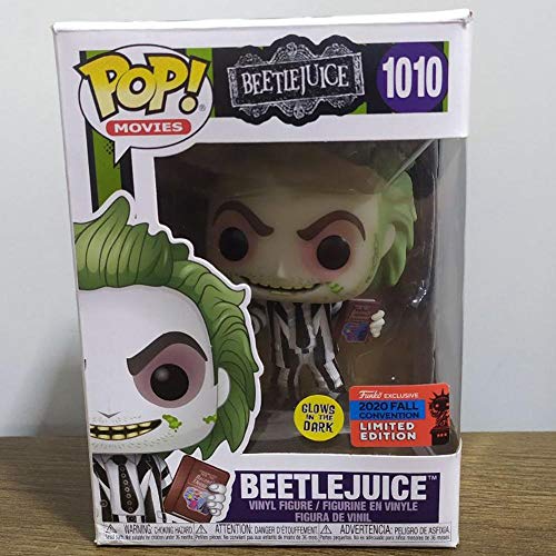 Funko POP! Movies #1010 - Beetlejuice [Handbook of The Recently Deceased GITD] NYCC 2020 Shared Excl