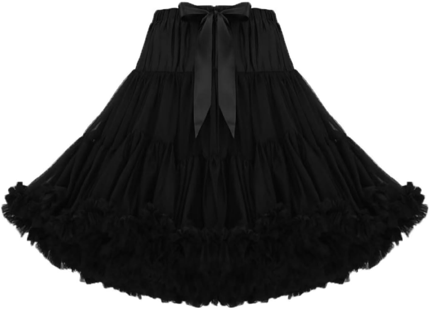 Women's Tutu Tulle Skirt Soft Puffy Elastic Petticoat Layered Ballet Tulle Party Princess Underskirt