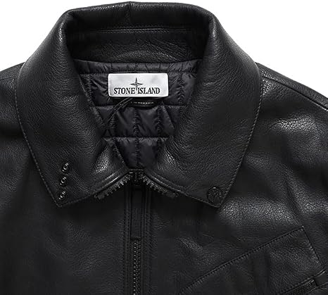 Amazon | [ストーンアイランド] マット グレインレザージャケット