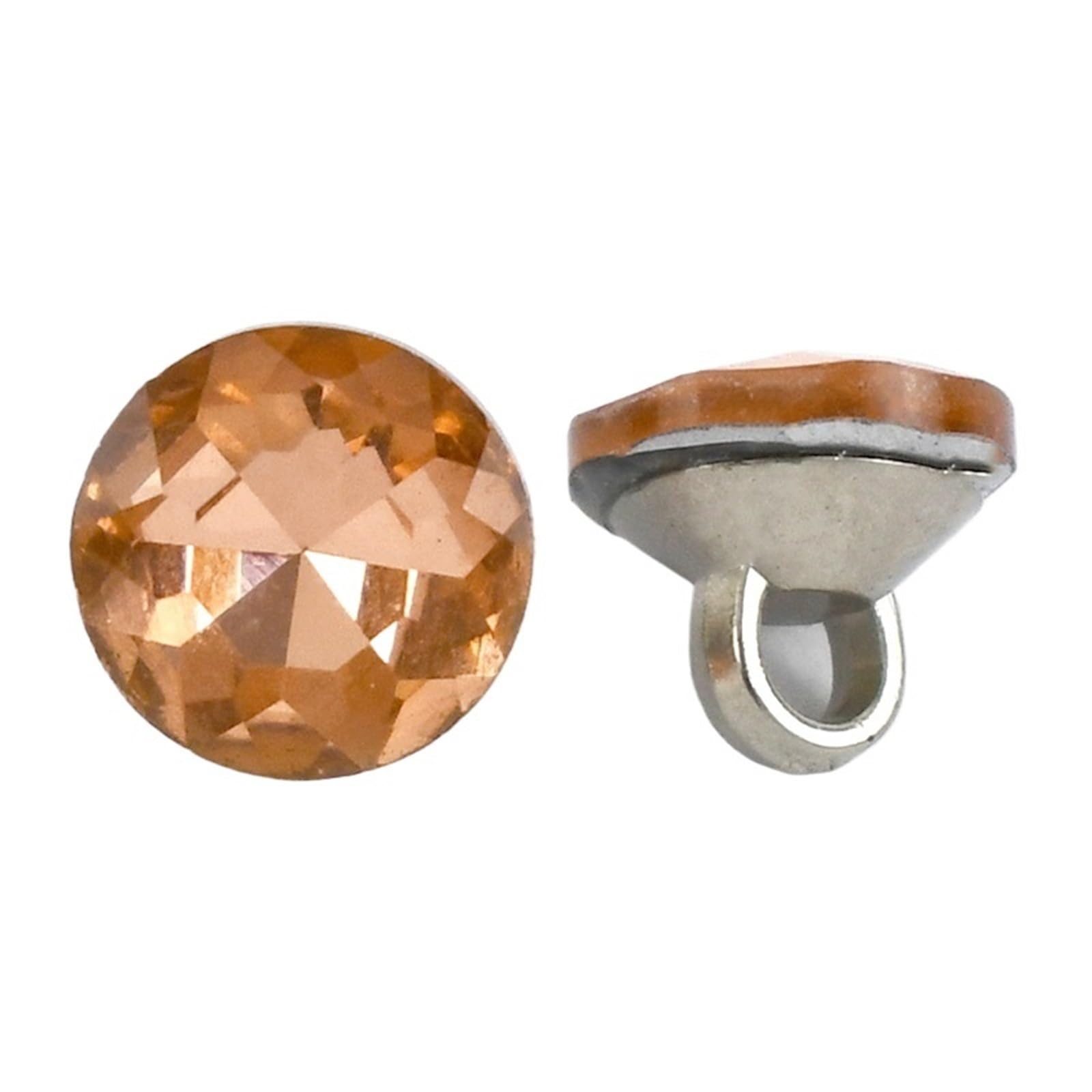 Cyrkonie do przyszywania, Guziki ze sztucznym kryształem i perłą, wielokolorowe 9 mm, 20/50 szt., akcesoria do szycia DIY(Oranje,50Pcs)