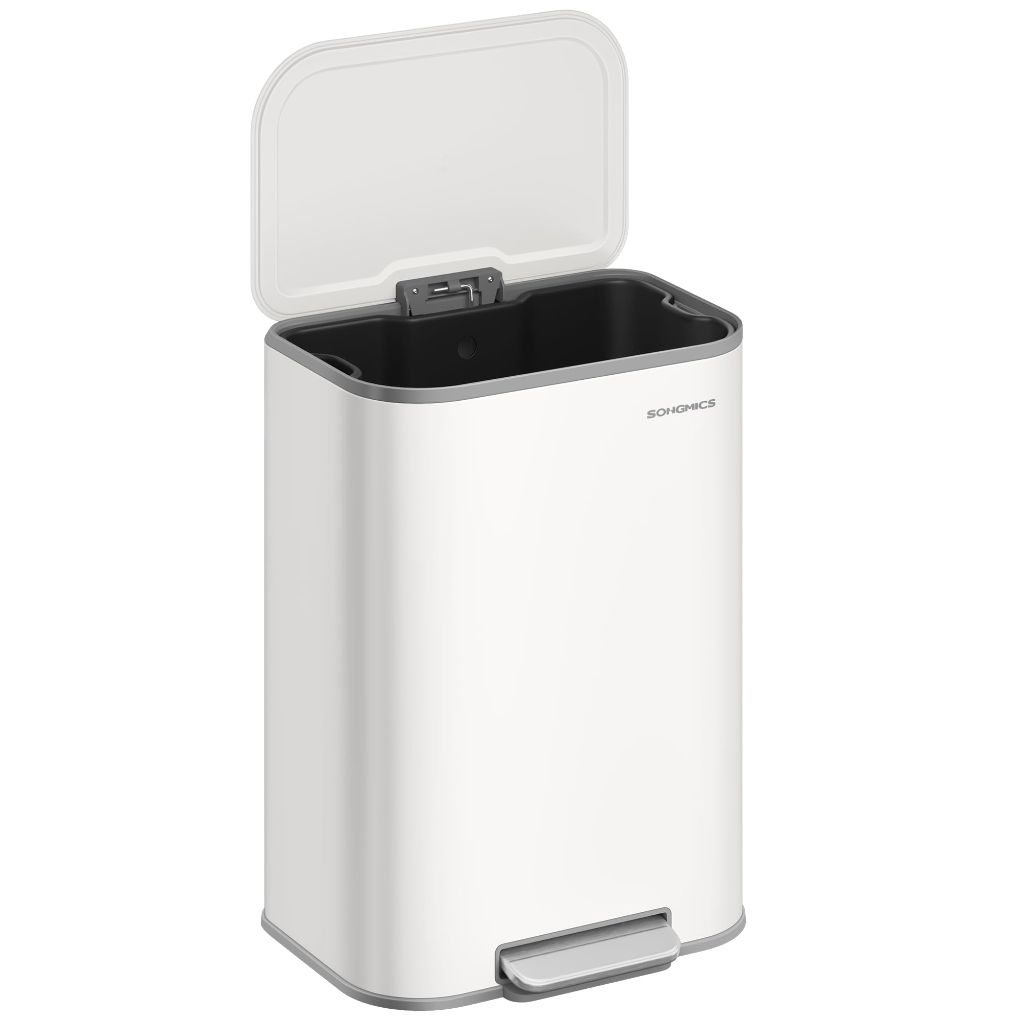 SONGMICS Kitchen Trash Can Cloud White