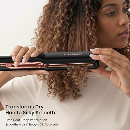 73% Off HITTIONA Flat Iron Hair Straightener with 5s Heat-Up