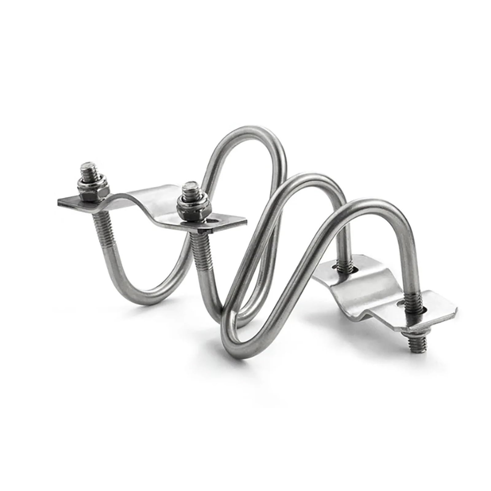 Abrazadera de tubo transversal con doble perno en U acero inoxidable 304