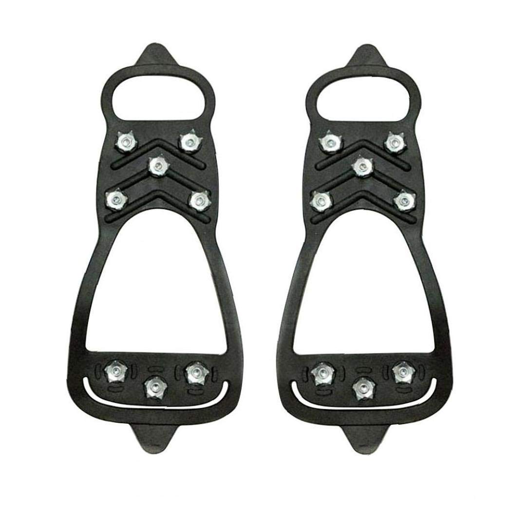 Crampons de Glace Crampons de Traction sur Neige Crampons pour Bottes de Chaussures Crampons de Marche en Caoutchouc glacé Chaussures Extensibles antidérapantes (m)