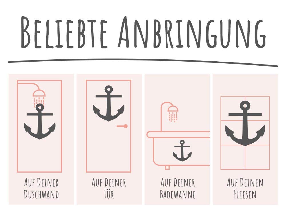 GRAZDesign Wandtattoo Badezimmer Bullauge Schildkröte, Wandsticker Fliesensticker Maritime Deko für Fliesen, Wand, Tür, Schrank, Wandaufkleber - 43x40cm