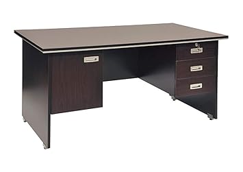 Kwality Product from Space Wood Well Finished Executive Office Table with 3 Drawers and one Rack (Brown, 4.5 x 2.5 ft)