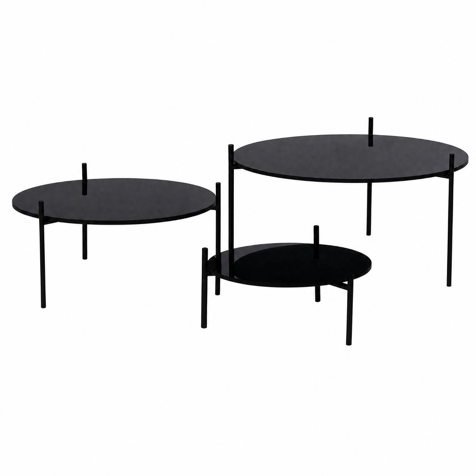3 Pezzi Alzatina Nera con Vassoio Acrilico Decorativo Pasticcini con Vassoio in Acrilico Elegante per Buffet, Feste Del Tè