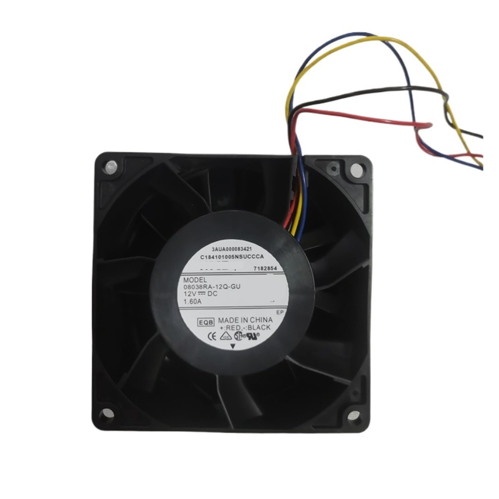 GJEXXPTST 8038 12V 80 * 38mm Fan 08038RA-12Q-GU 4 Wire Cooling