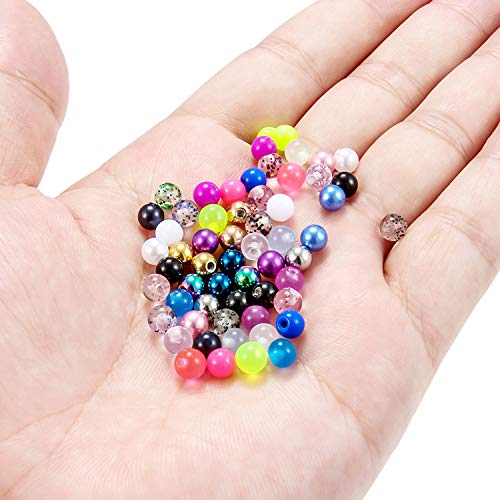 Ftovosyo 14G 60Pcs Mix Color Replacement Balls Jewelry Piercing Stainless Steel & Clear Acrylic Barbell Parts For Industrial Barbell/Nipple Rings/Tongue Rings Silver-Tone Rose Gold Black 5Mm #TOP4