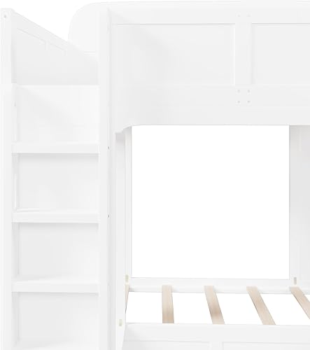 Miniatura 87 de Litera triple de metal, tamaño matrimonial XL sobre individual XL sobre tamaño Queen, elegante base de cama triple con seguridad garantizada para