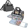 Teamoy Aufbewahrungstasche für Wolle, Stricktasche zur Aufbewahrung von Wolle, Wolltasche für Garn mit Griff, Schwarz