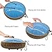BETESINE 13-Inch 15-Note Steel Tongue Drum in C Major, Beginner-Friendly Meditation Drum with Mallets, Music Book, Finger Picks, Carry Bag & Note Stickers, Ocean Blue