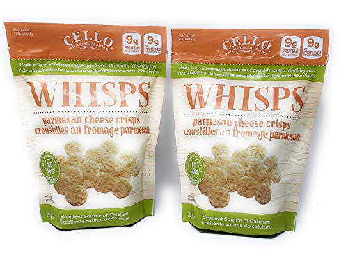 Whisps Parmesan Cheese Crisps | Keto Snack, Gluten Free, Low Carb, Sugar Free, High Protein | 9.5oz (2 Pack)