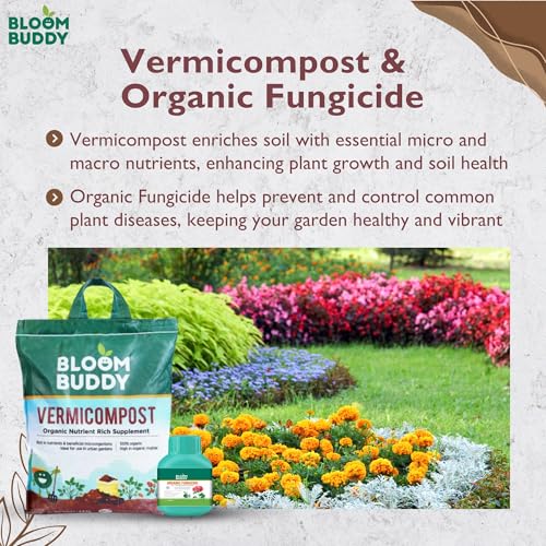 Image of Bloom Buddy Vermicompost 4.5kg & Organic Fungicide 50ml Combo - Nourish Soil & Protect Plants