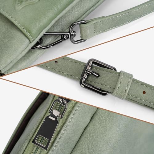 Image of Small Crossbody Bags for Women Trendy Vegan Leather Cell Phone Bag Embossed Flower Design Wallet Purses with Strap