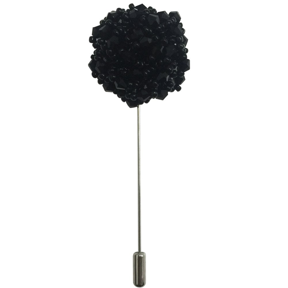 Ainow Mens Lapel Crystal Stick Brooch Pin for Suit Tuxedo Corsage