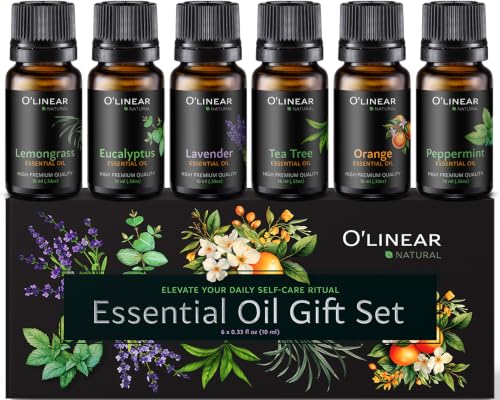 Essential Oils Set - 6 Oils for Diffusers for Home, for Air Purifier