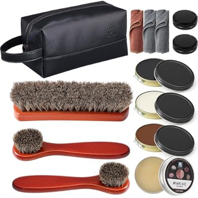 Wovnet 13 Pcs Shoe Polish Kit, Leather Boot Car...