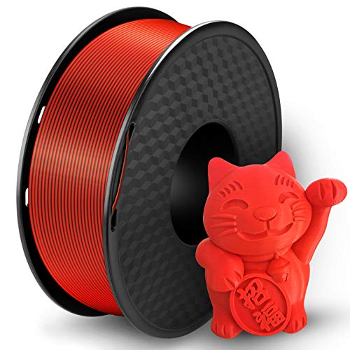 YSF PLA 3D Printer Filament, PLA Filament 1.75mm, Dimensional Accuracy +/- 0.02 mm, 1 kg Spool, 3D Printing Filament, Fit Most FDM Printer, PLA Filament (Red)