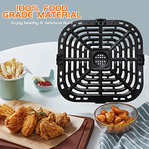 Gszn Air Fryer Crisper Tray For Instants Vortex Plus 6Qt Air Fryers, Upgraded Double Layer Coating Air Fryer Grill Pan, Air Fryer Plate Grate For Instants Vortex 5.7Qt Air Fryers, Dishwasher Safe #TOP2
