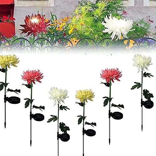 Lampe solaire décorative étanche avec fleur LED pour paysage