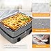 LUNCIA Insulated Double Decker Casserole Carrier, Lasagna Lugger Tote Keeps Food Hot or Cold, Thermal Lunch Bag for Potluck Parties, Picnic and Cookouts, Fits 9