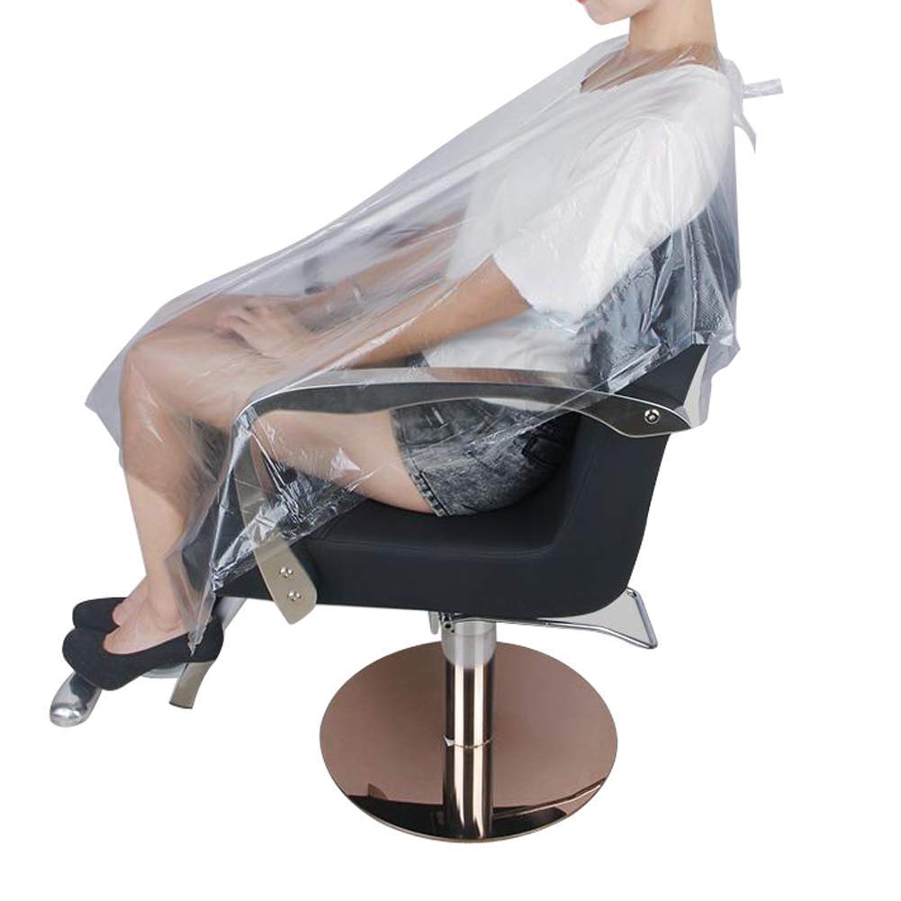 Confezione da 100 pezzi, collo sciallato Bicchiere di parrucchiere, Tagliare i capelli Dye Shampoo Capo,Clear,1Piece
