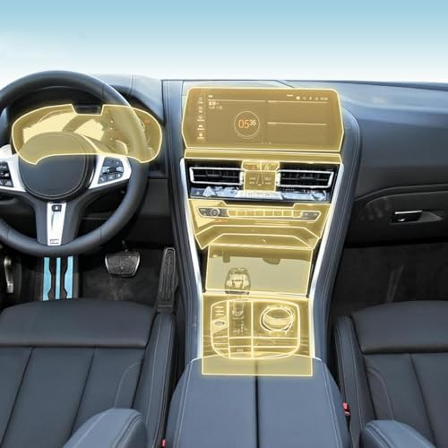 Film protection PPF contre rayures console centrale BMW Série 8 G14 G15 G16