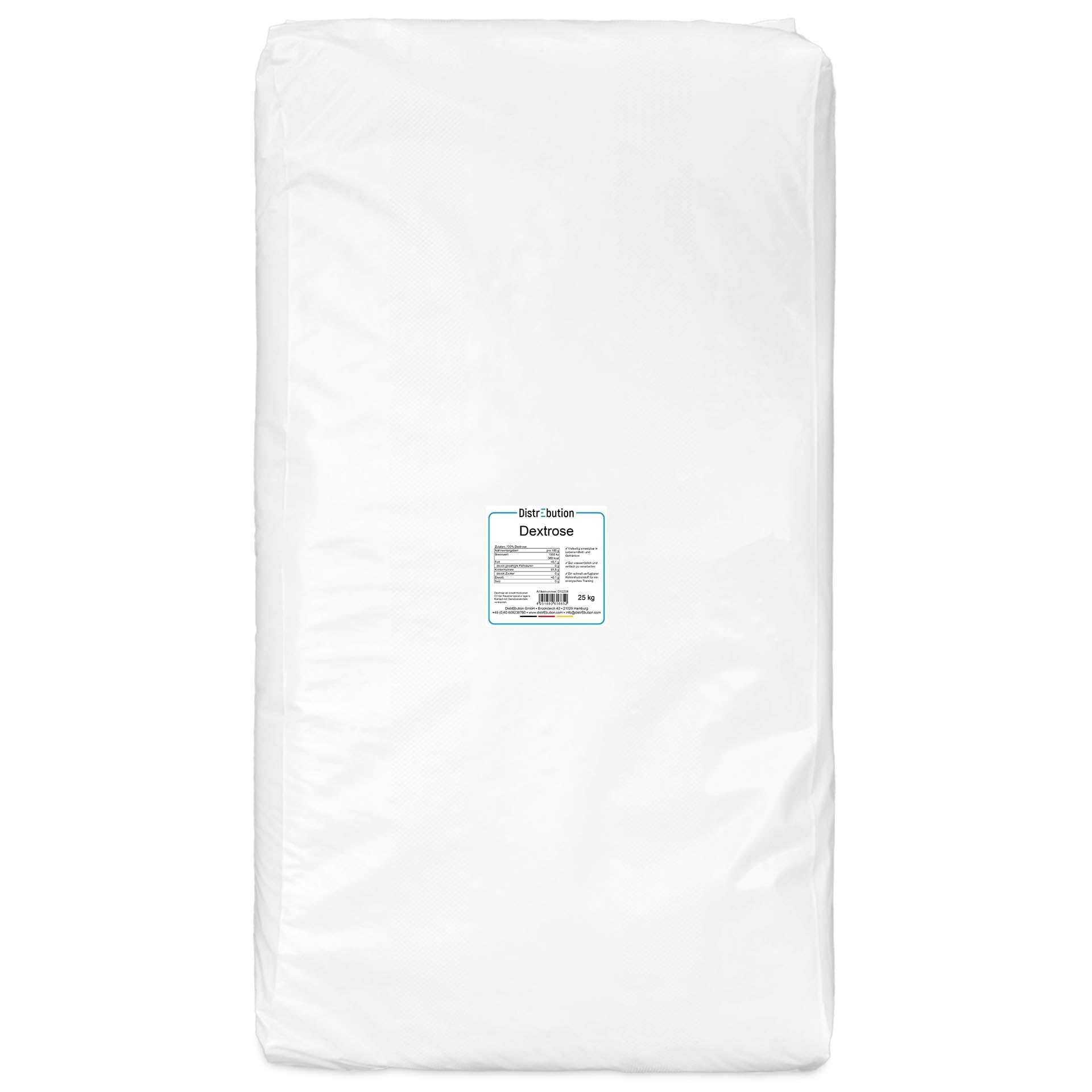 Dextrose Pulver Monohydrat 25 kg - Reiner Traubenzucker für Eis & Getränke, Schnelle Energie, Hochwertiger Süßstoff