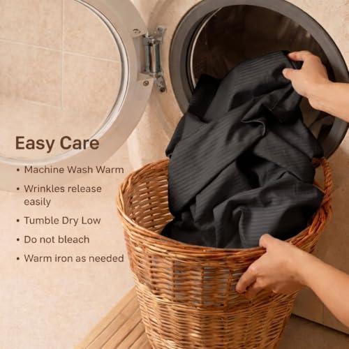Image of Living Roots Glace Cotton 180 TC Single Bedsheet Set with 2 Single Bedsheets & 2 Pillow Covers |60 x 90 Inches |Soft, Breathable & Durable |Fits Mattress up to 4 Inches |No Colour Bleeding (Black)
