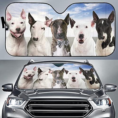 Couverture pare-brise drôle de chiens au ciel bleu pour garer votre SUV en plein été