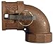 Dixon 125D-90BR Brass Female Coupler x Female NPT 90 Degree Elbow, 1.25"