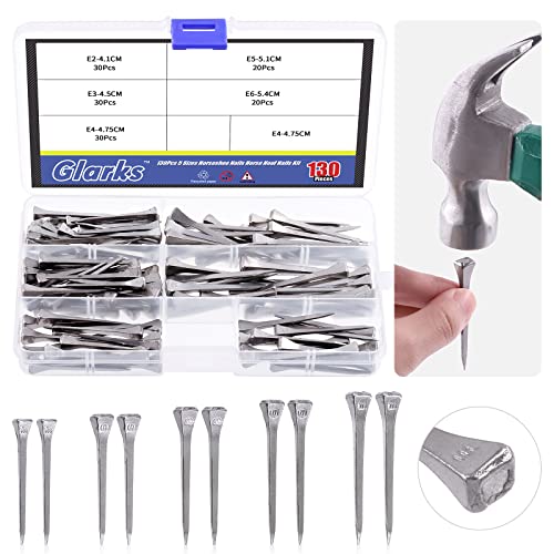Clous pour fer à cheval Glarks assortiment acier E2 E3 E4 E5 E6 dimensions 41-54mm