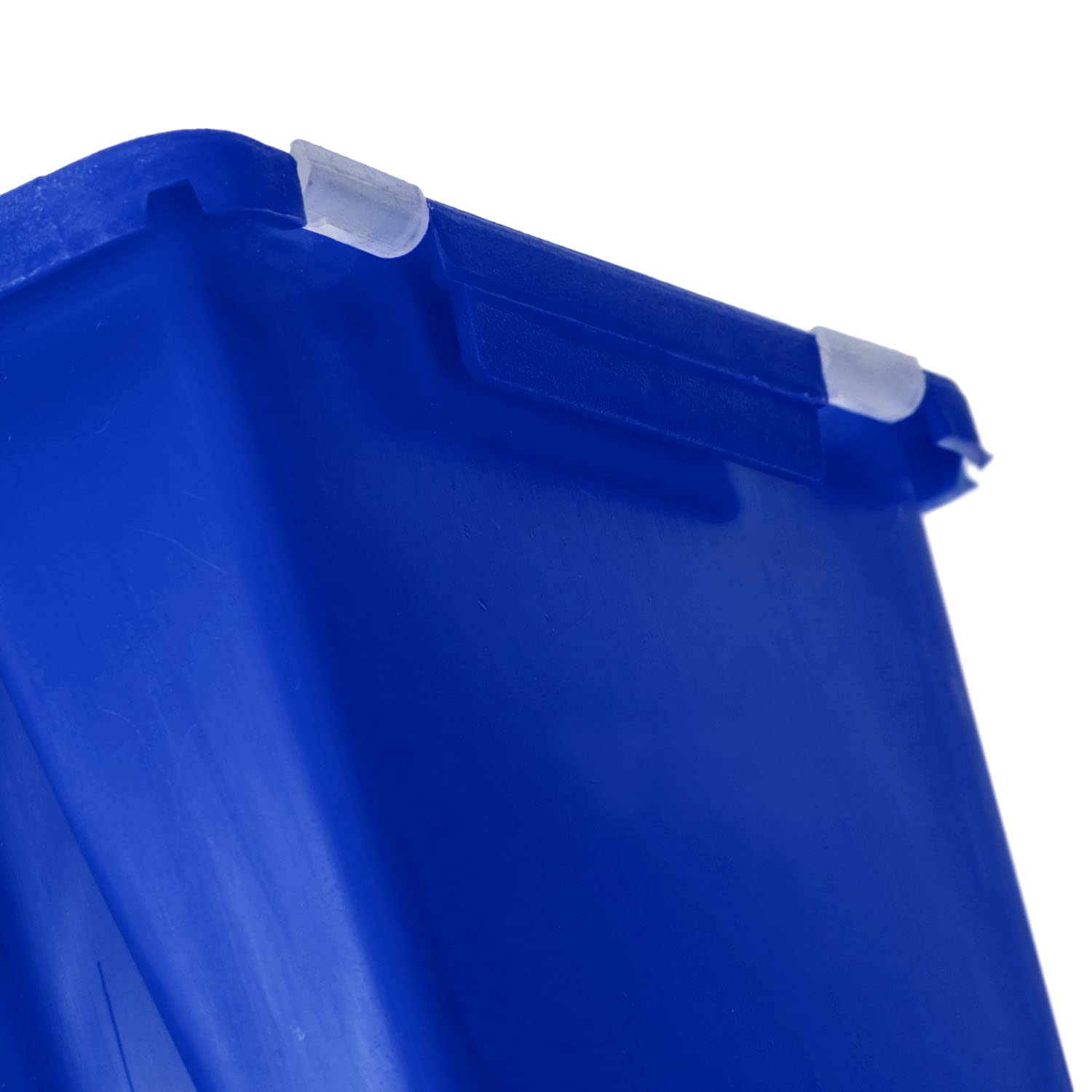 PAFEN Stapelboxen Set – 50x Stapelbox mit Deckel 115 x 75 x 118 mm – Sichtbox Stapelbox für Werkzeugwand Lagerbox, Blau