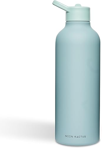 Tritan Bottle Botella de agua grande con pajilla, 44.0 fl oz Botellas para beber para adultos Gimnasio Botella de agua deportiva Sin BPA, a