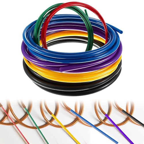 Relaxweex 6 Pcs 4M Conditioning Copper Tubing Pipe Extension 13 ft, 1/4