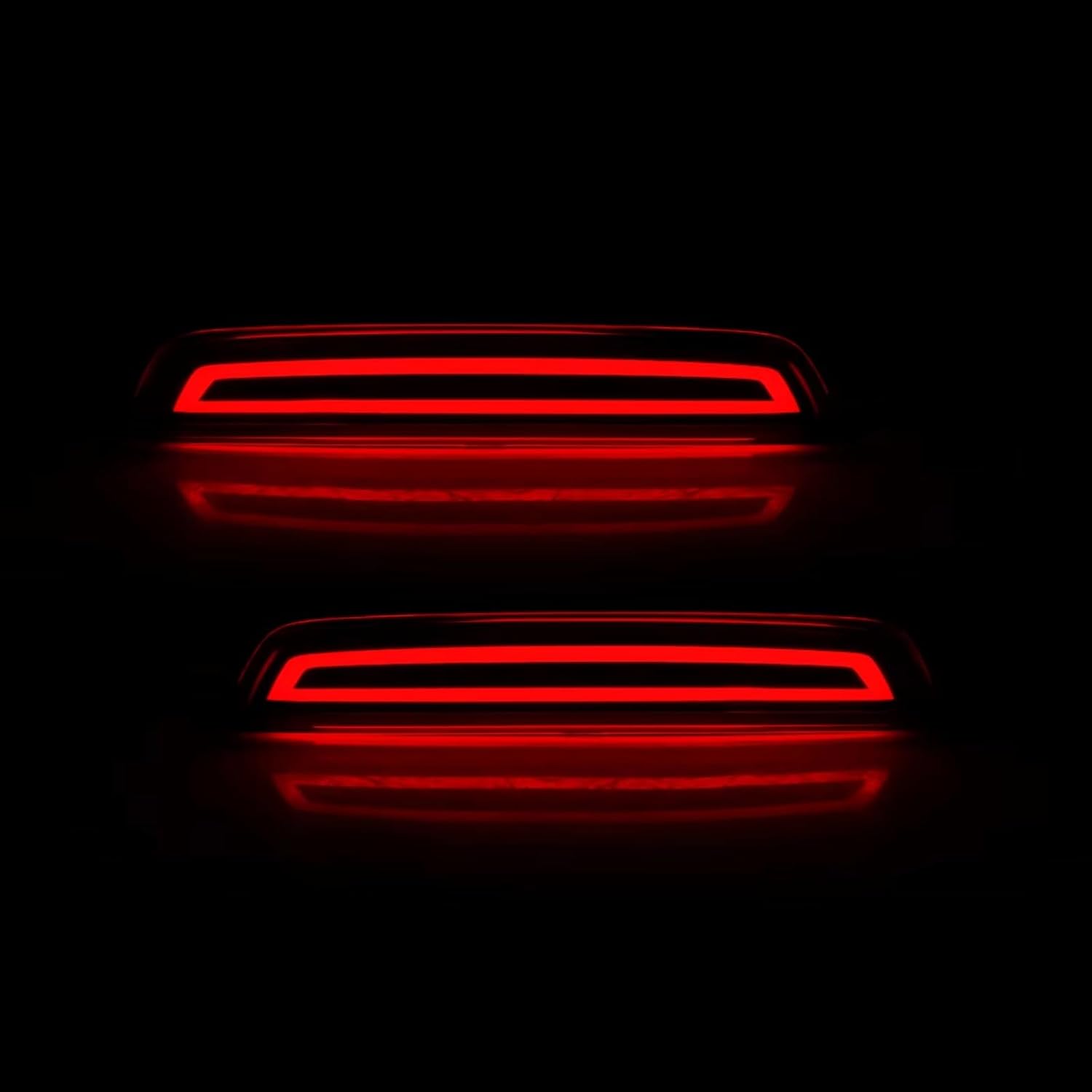 Rear Bumper Tailgate Reflector Compatible With Chevrolet For Chevy For Trax 2012 2013 2014 Brake Warning Dynamic Turn Signal Lamp Car Rear Bumper Reflector Lights(C/Smoked)