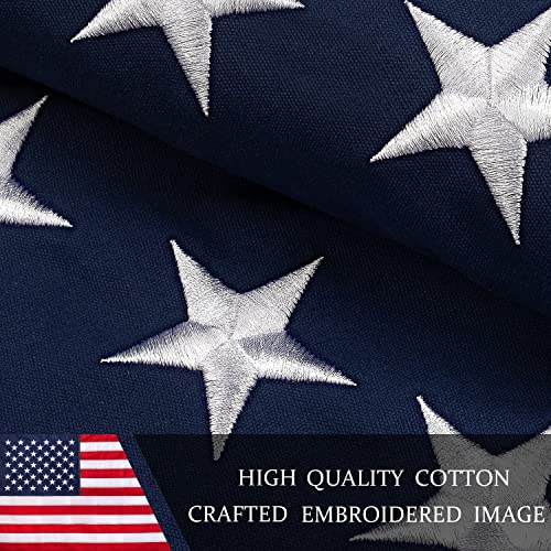 The Top American Flag 3X5 Ft 100% Cotton, Sewn Stripes, Embroidered Stars, Brass Grommets, Heavy Duty Deluxe Material, Best Us Usa Flags For House Wall Decor #TOP2